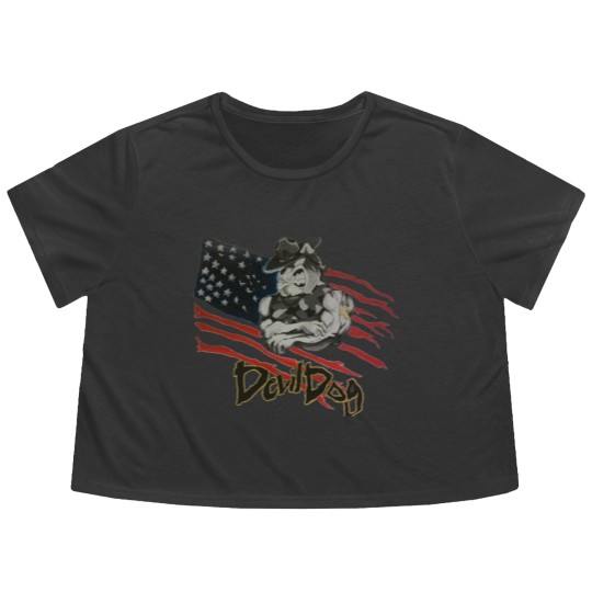 Discover Devil Dog Flowy Cropped Tees
