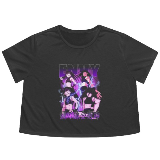 Discover Fullmetal Alchemist Flowy Cropped Tees, Envy FMA Flowy Cropped Tees, Homonculus Flowy Cropped Tees, FMAB, Edward Elric, Roy Mustang