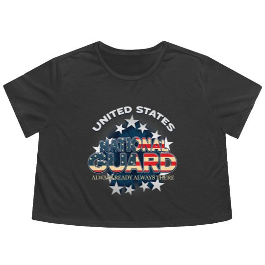 Discover US National Guard Always Ready Always Th Flowy Cropped Tees