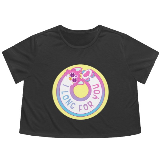 Discover I long for you - Long Furby - Flowy Cropped Tees