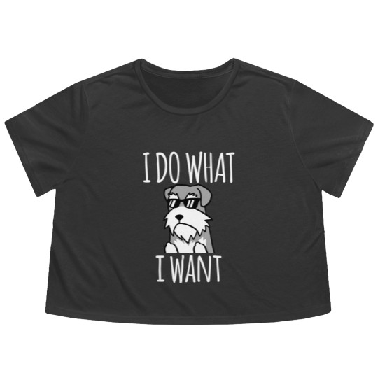 Discover Funny I Do What I Want Schnauzer - Schnauzer - Flowy Cropped Tees