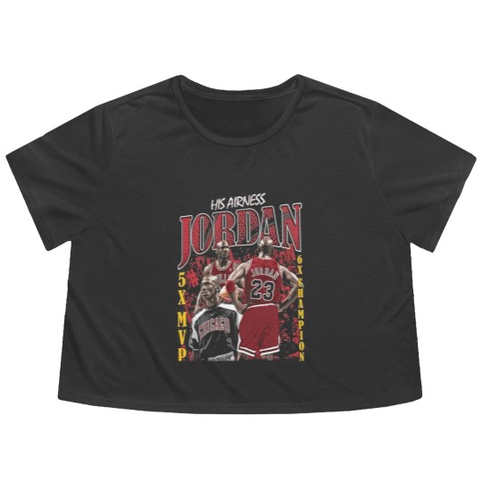 Discover Vintage King Michael Jordan Graphic Flowy Cropped Tees Flowy Cropped Tees Vintage Flowy Cropped Tees