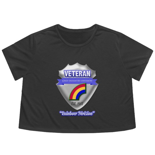 Discover Veteran 42nd Infantry Division Flowy Cropped Tees