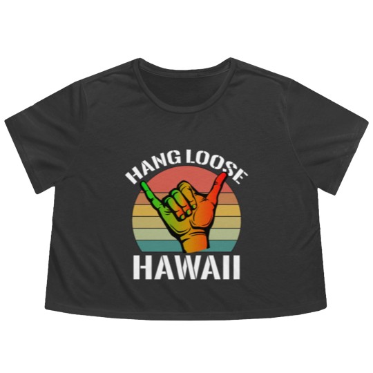 Discover Shaka Rasta Aloha Vintage Hang Loose hawaii gifts Flowy Cropped Tees
