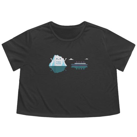 Discover Retro Funny Titanic Cruise Ship Iceberg 1912 Cruis Flowy Cropped Tees