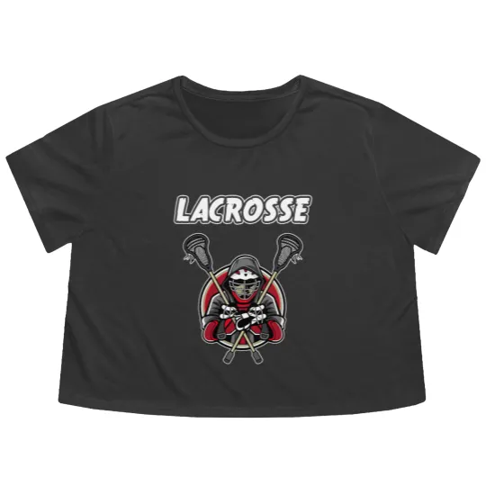 Discover lacrosse athlete la crosse gift Flowy Cropped Tees