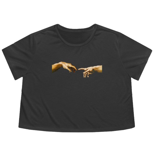 Discover Michelangelo Creation of Adam - Creation Of Adam - Flowy Cropped Tees