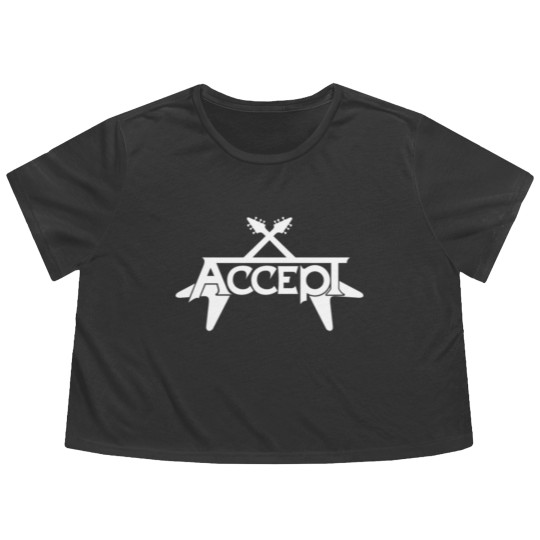 Discover ACCEPT HEAVY METAL Flowy Cropped Tees