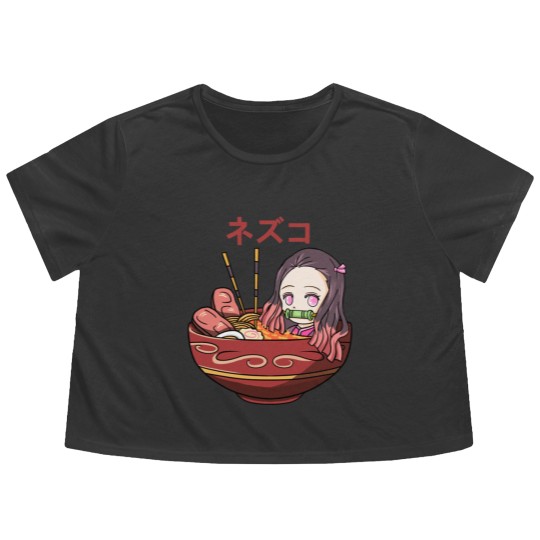 Discover Ramen neko - neko - Flowy Cropped Tees