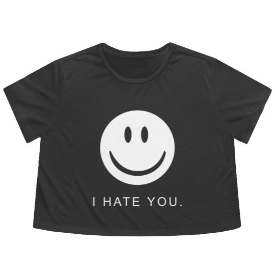 Discover I Hate You Face Gamer Hip-hop Juggalo Flowy Cropped Tees