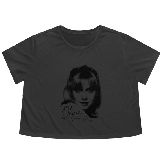 Discover Olivia Newton John Face - Olivia Newton John - Flowy Cropped Tees