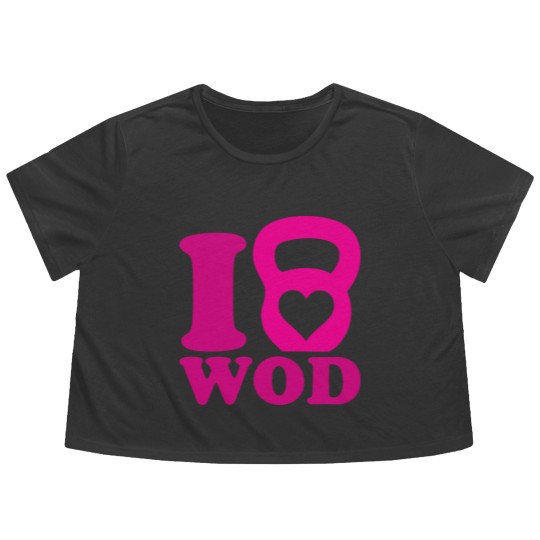 Discover I Love WOD (CrossFit) Flowy Cropped Tees