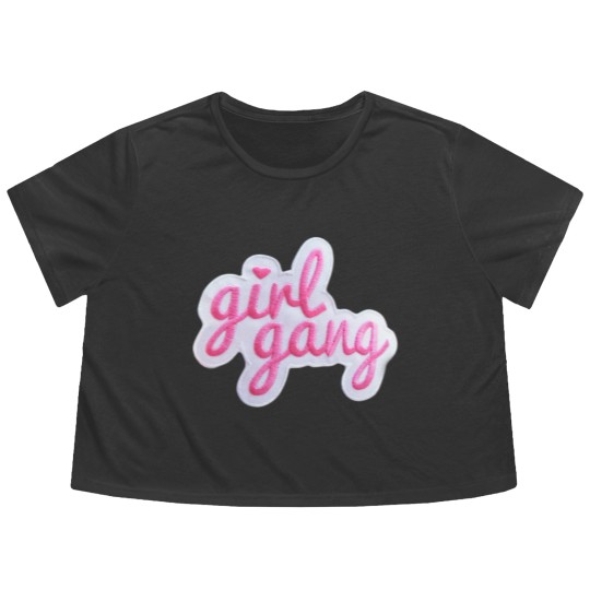 Discover Girl Gang Patch Flowy Cropped Tees