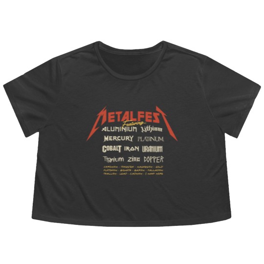 Discover metal fest Flowy Cropped Tees