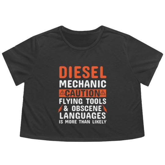 Discover Mechanic - Diesel Mechanic Flowy Cropped Tees