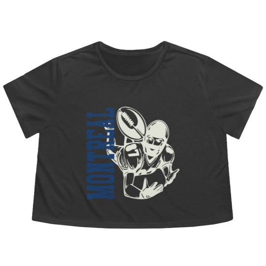 Discover Montreal Football with Player Graphic - Montreal Football - Flowy Cropped Tees