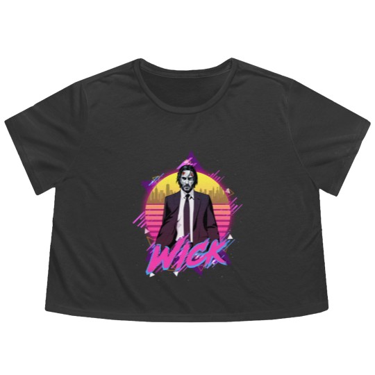 Discover John Wick Retro - John Wick - Flowy Cropped Tees