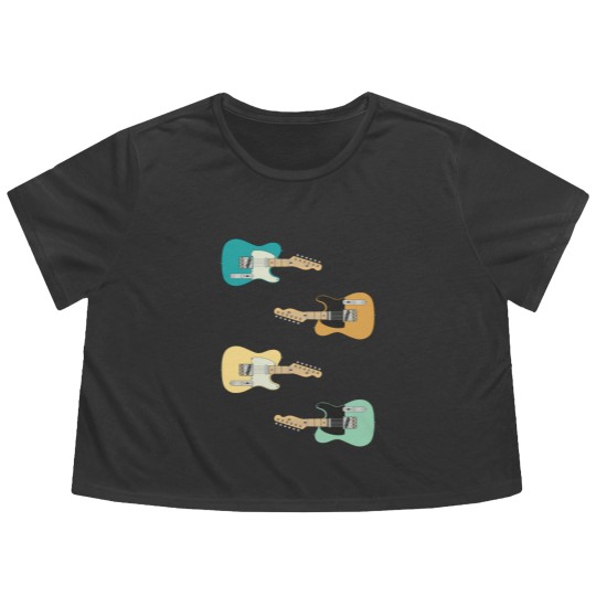 Discover Three Frets T-Style Maple Electric Guitar Pack - Guitar Sticker Pack - Flowy Cropped Tees