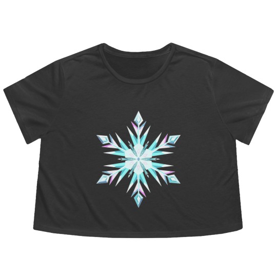 Discover Signature Snowflake II - Snowflake - Flowy Cropped Tees