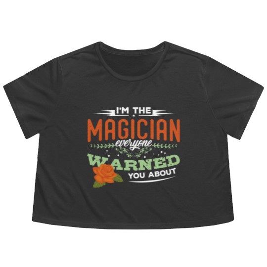 Discover Magicians Magic Magician Wizard Sorcery Trick Gift Flowy Cropped Tees