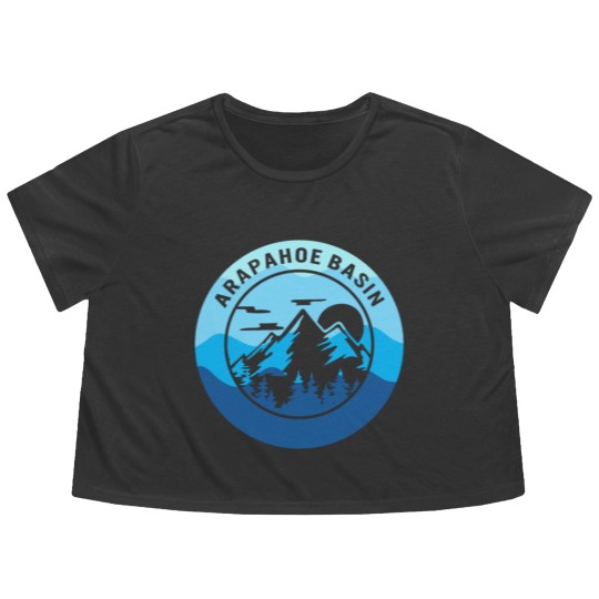 Discover Arapahoe Basin Flowy Cropped Tees, Skiing Gift Idea, Flowy Cropped Tees