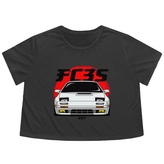 Discover White FC RX 7 - Fc Rx7 - Flowy Cropped Tees