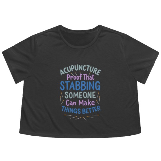 Discover Acupuncture Acupuncturist Flowy Cropped Tees