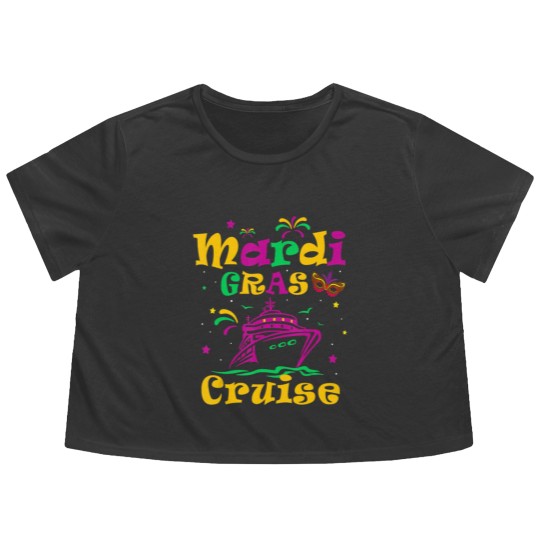 Discover Mardi Gras Cruise Ship Vacation Flowy Cropped Tees Flowy Cropped Tees
