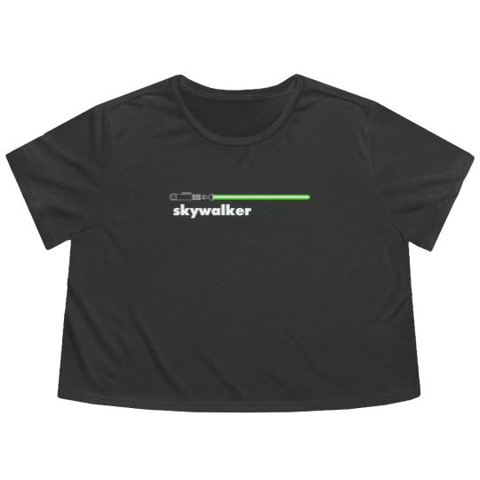 Discover Skywalker Green Flowy Cropped Tees
