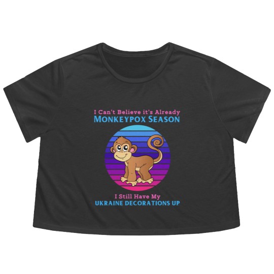Discover Funny Political Monkeypox Flowy Cropped Tees