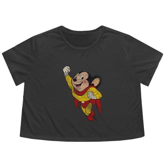 Discover MIGHTY MOUSE - Vintage - Robzilla - Flowy Cropped Tees