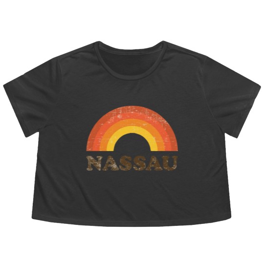Discover Retro Vintage Nassau Bahamas Vacation Souvenir - Nassau - Flowy Cropped Tees