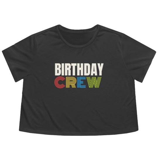 Discover Birthday Crew Flowy Cropped Tees