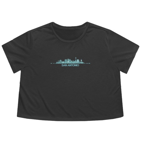 Discover San Antonio Skyline - San Antonio Skyline - Flowy Cropped Tees