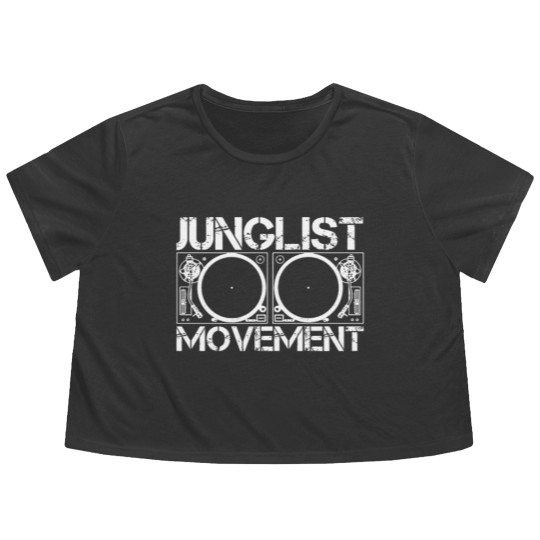 Discover JUNGLIST MOVEMENT DNB DRUM AND BASS RAVE Drummer Flowy Cropped Tees