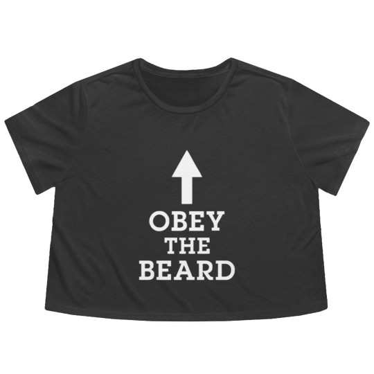 Discover Obey The Beard Funny Flowy Cropped Tees Flowy Cropped Tees