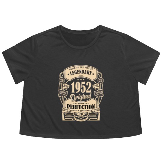 Discover 70th birthday gift myth legend original 1952 Flowy Cropped Tees