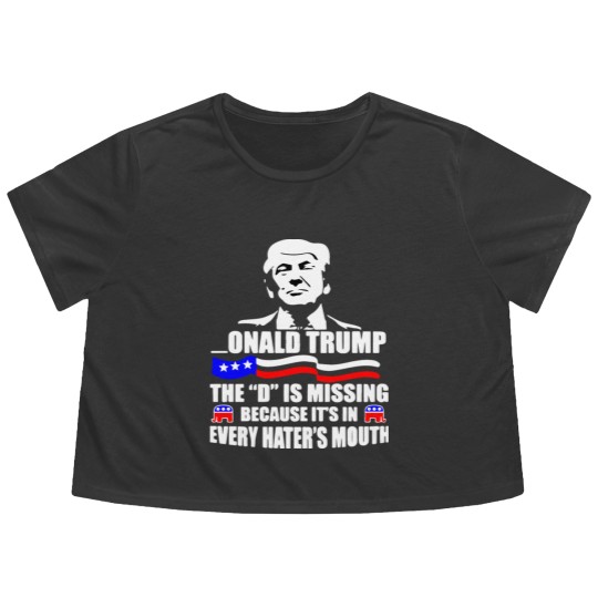 Discover Onald Trump The D Is Missing Flowy Cropped Tees