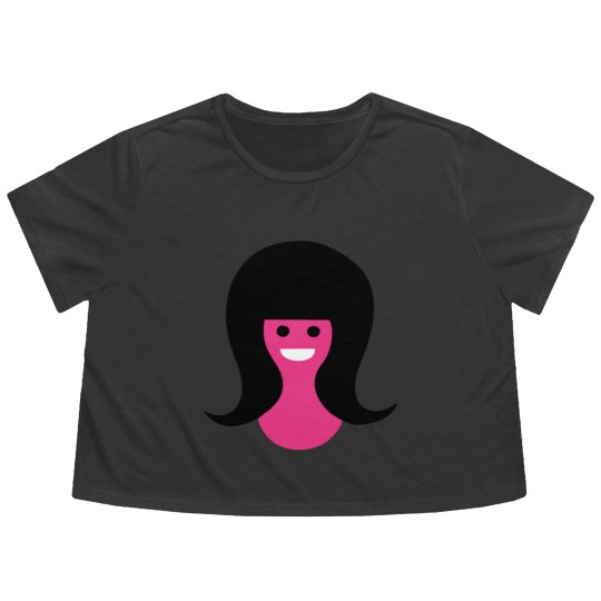 Discover That Girl logo Flowy Cropped Tees