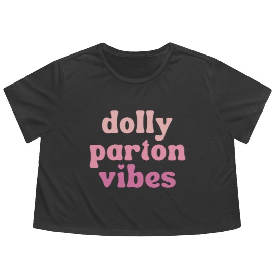 Discover Dolly Parton Vibes Flowy Cropped Tees | Dolly Parton Flowy Cropped Tees for Women | Unisex Graphic Flowy Cropped Tees | Retro Dolly Flowy Cropped Tees | Country Retro Style Flowy Cropped Tees
