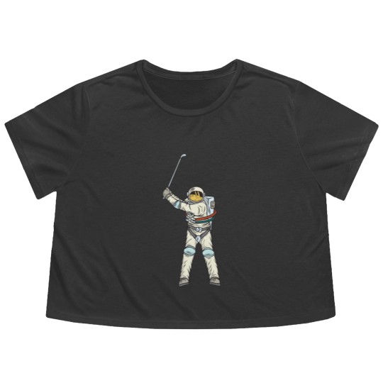 Discover Astronaut golfer Flowy Cropped Tees