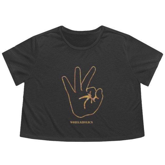 Discover workaholics Flowy Cropped Tees