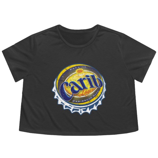 Discover Carib Beer Flowy Cropped Tees