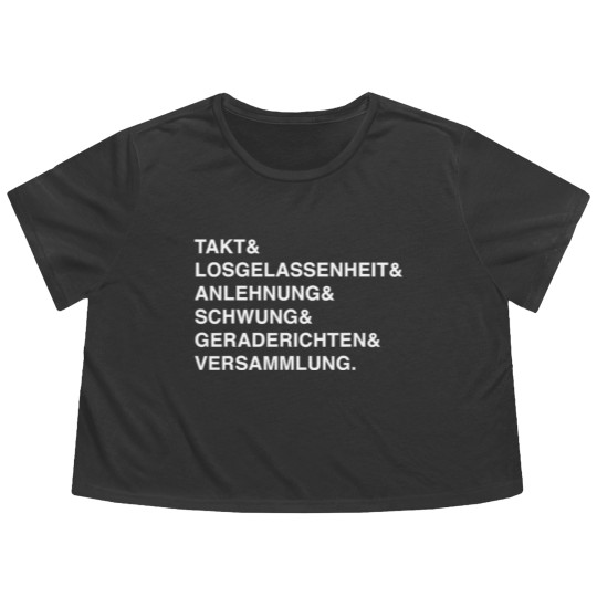 Discover Dressage German Training Scale Equestrian Dressage Flowy Cropped Tees