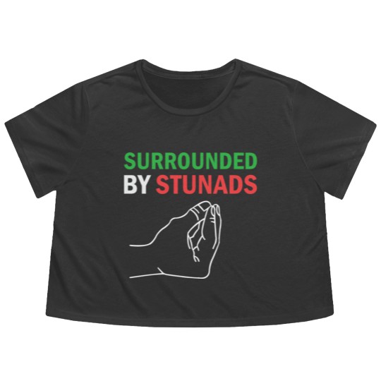 Discover Surrounded by Stunads Funny Italian Sayings Flowy Cropped Tees
