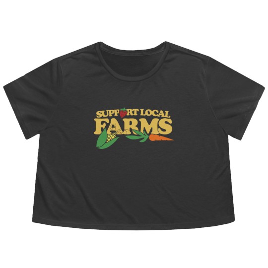 Discover Support Local Farms - Support Local Farms - Flowy Cropped Tees