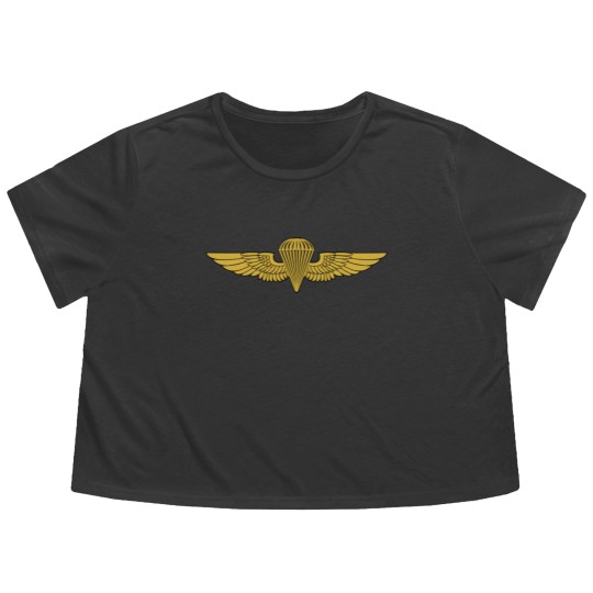 Discover Navy--Jump-Wings-0208 Flowy Cropped Tees