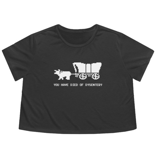 Discover You Died Of Dysentery - Oregon Trail - Flowy Cropped Tees