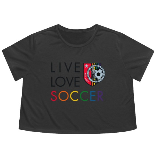 Discover Live Love Soccer - Live Love Soccer - Flowy Cropped Tees
