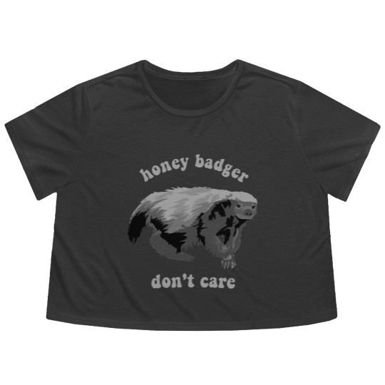 Discover Honey Badge Don't Care - Honey Badge - Flowy Cropped Tees